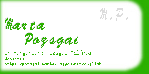 marta pozsgai business card